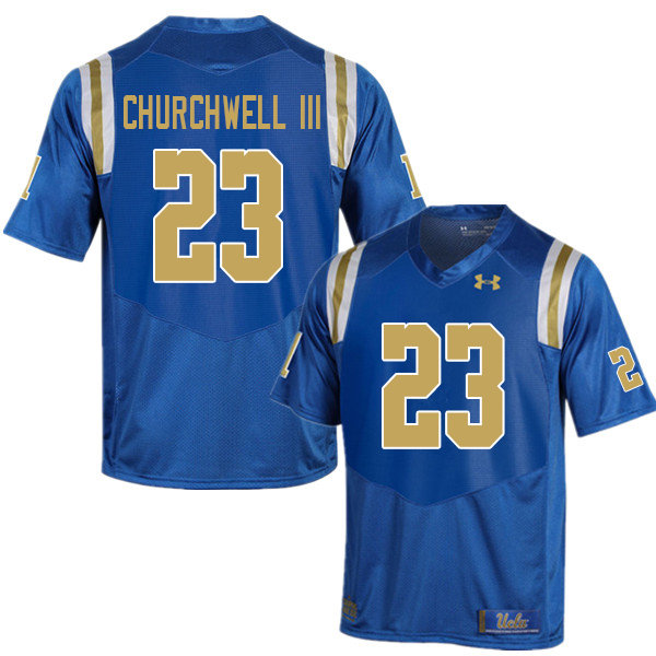 Men #23 Kenny Churchwell III UCLA Bruins College Football Jerseys Sale-Blue